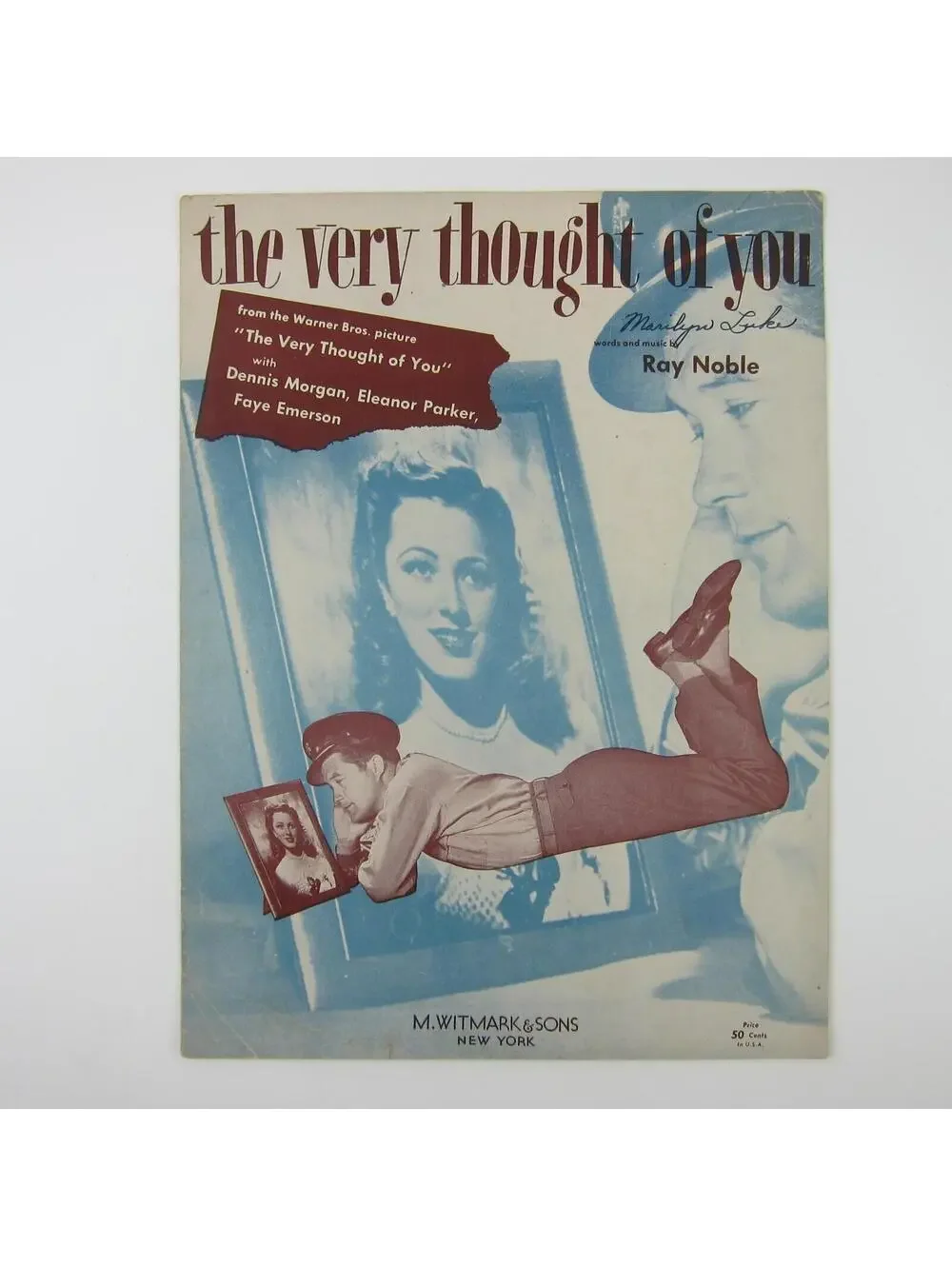 Sheet Music The Very Thought Of You Ray Noble Dennis Morgan Eleanor Parker 1934